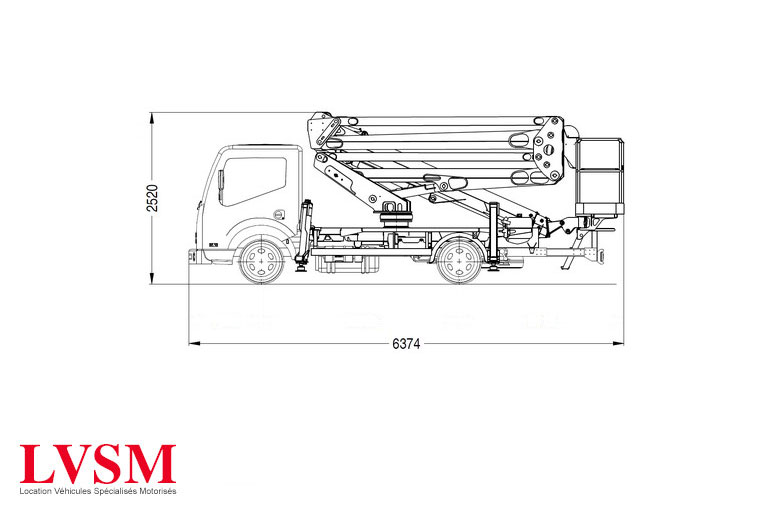 schema camion porte nacelle